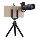 Teleobjetivo para móvil 18x con trípode y control remoto Bluetooth Monocular 18x25 Con enfoque manual Clip universal Negro para iOS y Android 2