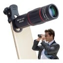 Teleobjetivo para móvil 18x con trípode y control remoto Bluetooth Monocular 18x25 Con enfoque manual Clip universal Negro para iOS y Android 4