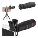 Teleobjetivo para móvil 18x con trípode y control remoto Bluetooth Monocular 18x25 Con enfoque manual Clip universal Negro para iOS y Android 6