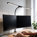 Επιτραπέζια LED λάμπα με δύο πάνελ 61 εκ. σε λαιμό χήνας 62 εκ. Σφιγκτήρας για το τραπέζι 3 θερμοκρασίες φωτός 10 βαθμούς φωτεινότητας Τροφοδοσία USB 5