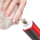 Electric Nail Grinder for Dogs and Cats 7 Speeds LED Light 17.5 cm 3 Attachments USB-C Charging Red For Nail Grooming 4