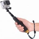 Asta selfie telescopica per action camera GoPro DJI e SJCAM 19 a 49 cm Impermeabile in alluminio con impugnatura antiscivolo e cinturino 2
