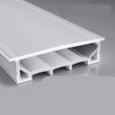 Profil LED en silicone 100 x 30 mm Bord blanc 112 mm Longueur 1 m Flexible Avec diffuseur Montage encastré dans une rainure Pour bande LED Sans bande 1