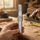 Drážkovací fréza TCT 12 x 35 mm Rovná trojbřitá Stopka 12,7 mm 1/2 palce Tvrdokov Horní frézka i CNC Stříbrná Dřevo a dřevotříska 4