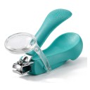 Ciseaux à ongles pour bébés avec loupe 2 pcs Ciseaux pour enfants avec agrandissement 2x et lime 8 x 3,3 cm Acier au carbone et ABS Bleu et rose 3