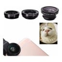 3-in-1 Mobile Lens Set Fish Eye 180° Wide Angle 0.67x and Macro with Universal Clip for Photos on iOS and Android 4