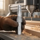 Fraise TCT pour rainures 12 x 40 mm Droite à trois dents Tige 1/2 pouce 12,7 mm Carbure Fraiseuse à main et CNC Argentée Bois et panneaux épais 3