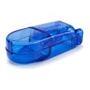 Coupe-pilules longitudinal avec compartiment de rangement Coupe-pilules transparent avec lame en métal Boîte à médicaments de poche 2