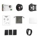 Makro objektiv na mobil Zoom 10-20x Ostření od 1,5 cm Závit pro filtry 52 mm Držák na telefon a očnice Černý pro iOS i Android 3