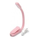Lampe LED rechargeable pour livre avec clip Bras en silicone flexible 3 températures de lumière Dimming progressif 21,8 cm Pour la lecture 2