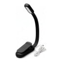 Lampe LED rechargeable pour livre avec clip Bras en silicone flexible 3 températures de lumière Dimming progressif 21,8 cm Pour la lecture 3