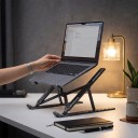 Faltbarer Laptop-Ständer 10 bis 17,3 Zoll Höhenverstellbar 5 bis 14,5 cm Aluminiumlegierung Für Büro und unterwegs 2