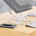 Faltbarer Laptop-Ständer 10 bis 17,3 Zoll Höhenverstellbar 5 bis 14,5 cm Aluminiumlegierung Für Büro und unterwegs 4
