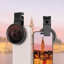 Variable ND Filter for Mobile ND2-ND32 67 mm with Clip and Reduction Ring Light Mount Optical Glass Black for Long Exposure 1