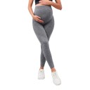 Maternity Leggings with High Waist Over Bump Elastic Leggings for Pregnant Women with Perforated Side Stripes Long 3