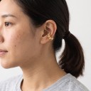 Klipsy bez przekłuwania 1 para Záušnice w kształcie C z błyszczących kulek Kółka na chrząstkę ucha Ear cuff Złoty kolor dla kobiet 3