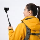 Mini stativ a selfie tyč RONKOEN TZ-24 pro akční kamery GoPro DJI Osmo Action a Insta360 Teleskopická 19 až 65 cm 120 g Černá 4