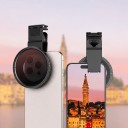 Variable ND Filter for Mobile ND2-ND400 67 mm with Clip and Reducing Ring Light Mount Optical Glass Black for Long Exposure 1