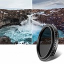 Variable ND Filter for Mobile ND2-ND400 67 mm with Clip and Reducing Ring Light Mount Optical Glass Black for Long Exposure 2