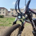Conjunto de iluminação LED para bicicleta elétrica 05X Farol Setas e luz de travão 36 a 72 V Redução 1T2 Julet 911 9 pinos KT IPX5 Preto 3