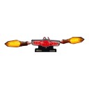 Conjunto de iluminação LED para bicicleta eléctrica 05X Farol Sinalizadores e luz de travão 36 a 72 V Redução 1T2 Julet 911 9 pinos KT IPX5 Preto 2