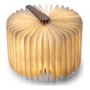 Lampe LED pliable en forme de livre 14 x 11,5 x 2,5 cm 3 couleurs de lumière Panneaux en bois Chargement USB Lampe de chevet 7