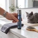 Electric Nail Grinder with Replacement Grinding Head 2 Speeds 2 LED Lights 3 Holes USB Charging Dark Blue For Dogs and Cats 4