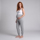 Pantalons de grossesse pour femmes avec taille haute sur le ventre jogger avec poches latérales et poignets 5