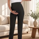 Pantalons de grossesse pour femmes avec taille haute sur le ventre jogger avec poches latérales et poignets 8