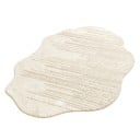 Minimalistisk stykke tæppe Uregelmæssig form Mønster med mørkere linjer 160 x 100 cm Polyester Cremebeige med bølget kant 2