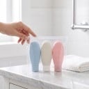 Set of 3 Travel Bottles 100 ml Soft Squeezable Tubes with Flip Top Cap Transparent Zip Bag for Shampoo and Gel 5