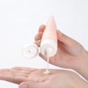 Set of 3 Travel Bottles 100 ml Soft Squeezable Tubes with Flip Top Cap Transparent Zip Bag for Shampoo and Gel 7