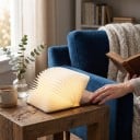Große faltbare LED Lampe in Buchform 21,5 x 17 x 2,5 cm 3 Lichtfarben Holzplatten USB-Ladung Dekoration 2