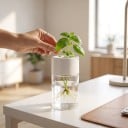 Hydroponisk Blomsterkrukke med Låg 11,8 cm Plastisk med Gennemsigtig Beholder til Dyrkning af Planter i Vand og Rodning af Stiklinger 2