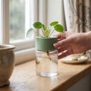 Hydroponisk Blomsterkrukke med Låg 11,8 cm Plastisk med Gennemsigtig Beholder til Dyrkning af Planter i Vand og Rodning af Stiklinger 3
