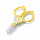 Tesouras para unhas de bebés com pontas arredondadas e capa de proteção 7,7 x 5,5 cm Cabo em plástico Amarelo Para um corte seguro das unhas 1