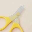 Tesouras para unhas de bebés com pontas arredondadas e capa de proteção 7,7 x 5,5 cm Cabo em plástico Amarelo Para um corte seguro das unhas 7