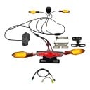 LED Lighting Set for Electric Bicycle 05X Headlight Indicators and Brake Light 36 to 72 V DIY Cable with Loose Wires IPX5 Black 1