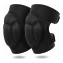 Knee Pads 1 Pair with 20 mm Foam Filling Soft Non-Slip Lining Velcro Black For Cleaning Gardening and Sports 1