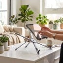Skládací stojan na notebook tablet i mobil 4 až 16 palců Nastavitelná výška 4,8 až 13 cm Hliníková slitina Stříbrný Pro práci i cesty 2