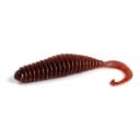 Gummibait twister 6,5 cm 10 stk Ribbet krop og snoet hale Vægt 2,5 g Til aborre og rovfisk 10