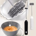 Elektrische melkopschuimer 2-in-1 Handmixer met veer- en ballonklopper 3 snelheden Opladen via USB-C Voor koffie en eieren 5