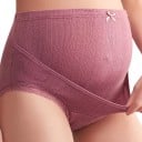 Culottes de grossesse avec nœud et taille haute ajustable sur le ventre avec ceinture élastique pour femmes enceintes 12