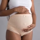 Culottes de grossesse avec nœud et taille haute ajustable sur le ventre avec ceinture élastique pour femmes enceintes 6