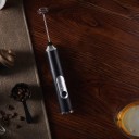 Elektrische Melkopschuimer Zwarte Mixapparaat met Ballon- en Spiraalklopper 3 Snelheden 11500 Toeren/min Opladen via USB Voor Koffie en Eieren 3