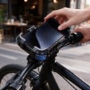 Phone Holder for Motorbike and Bicycle with Safety Lock Rotatable 360° For Phones 4.7–7 Inches Handlebars 15–40 mm Plastic and Silicone Black 2