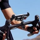 Phone Holder for Motorbike and Bicycle with Safety Lock Rotatable 360° For Phones 4.7–7 Inches Handlebars 15–40 mm Plastic and Silicone Black 3