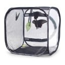 Netbur på sommerfugle og insekter 30 x 30 x 30 cm Sammenklappelig opdrætsboks med lynlås Polyester netstof Sort Til observation af larver 1