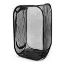 Stor netbur til sommerfugle og insekter 60 x 60 x 90 cm Sammenklappelig opdrætsboks med lynlås Polyester netstof Sort Til planter og sommerfugle 6
