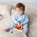 Montessori sensorisk legetøj stikdåse 18 x 9,7 cm Busy board med lys og lyde Stik af forskellige former og farver Til småbørn i bilen 3